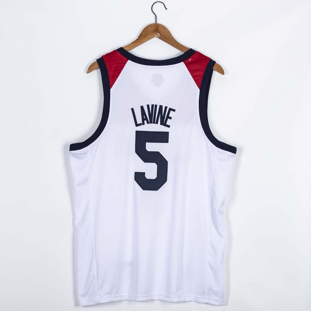 2021 Olympic USA #5 Lavine White Nike NBA Jerseys